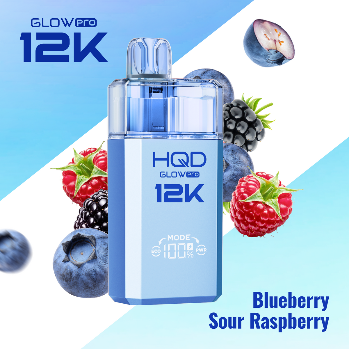 HQD Glow Pro 12k Prefilled Pod Vape Kit - Box of 5