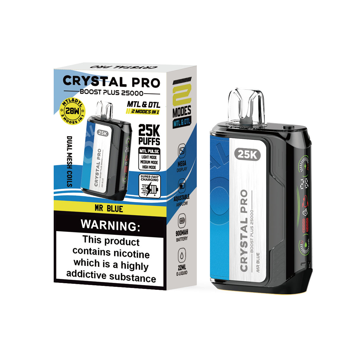 Crystal Pro Boost Plus 25000 Puffs - Flavour