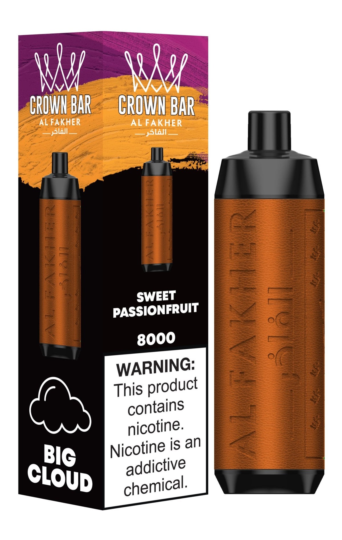 Al Fakher Crown Bar 8000 Puffs Pre-Filled Vape - Box of 10