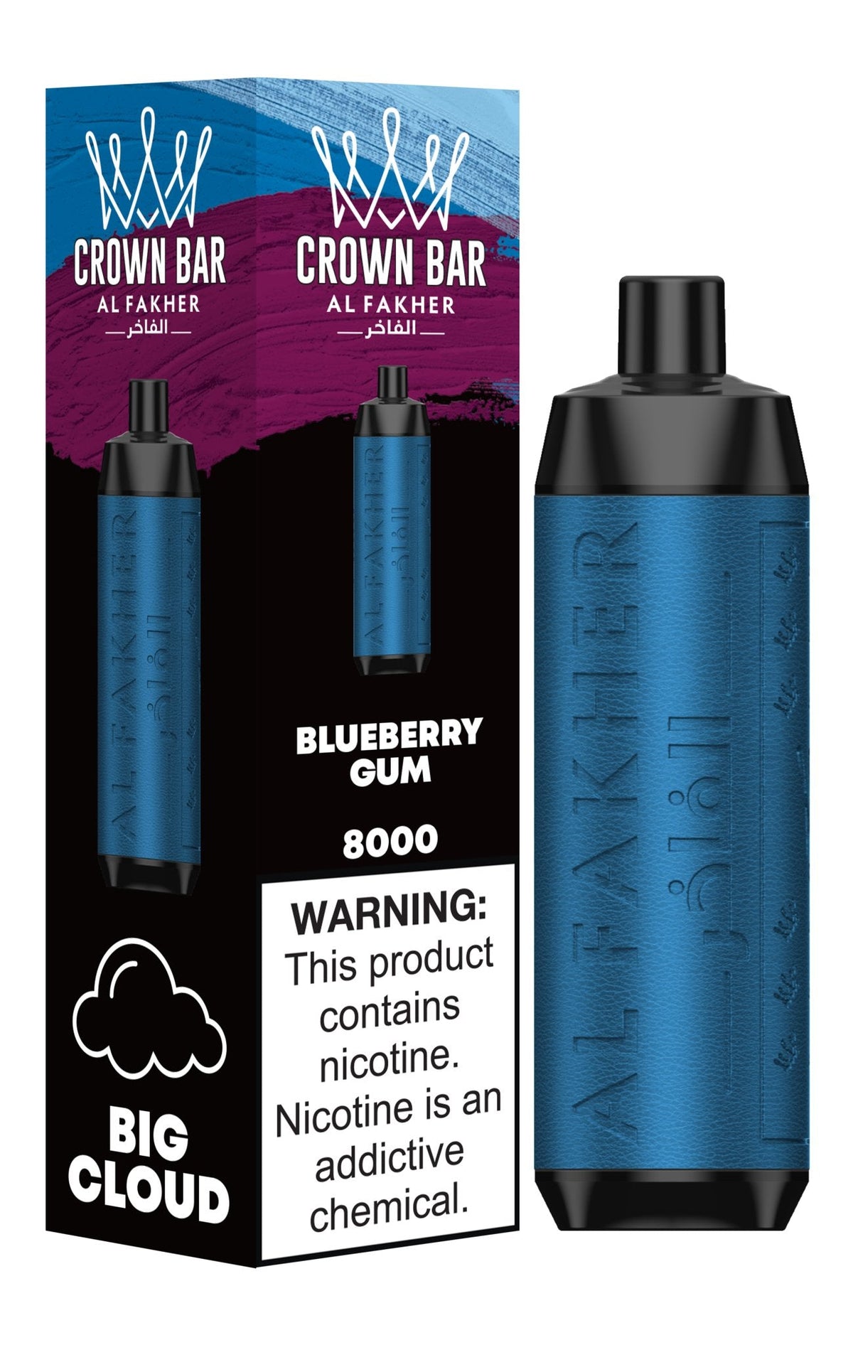Al Fakher Crown Bar 8000 Puffs Disposable Vape Box of 10