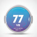 77 VB Edition Arctic Berry nicotine pouches, available in 5.2mg, 10.4mg, and 20mg strengths, tin with 20 pouches, Arctic Berry flavor
