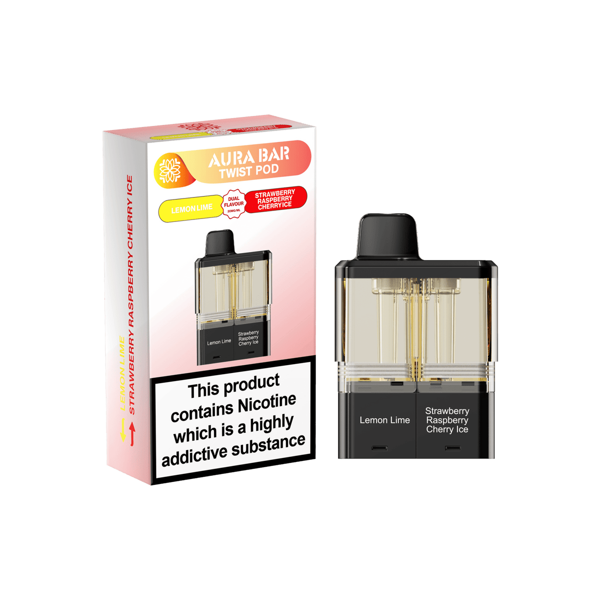 Aura Bar Twist 40k Replacement Pods - Pack of 5 Available In Dual Flavour