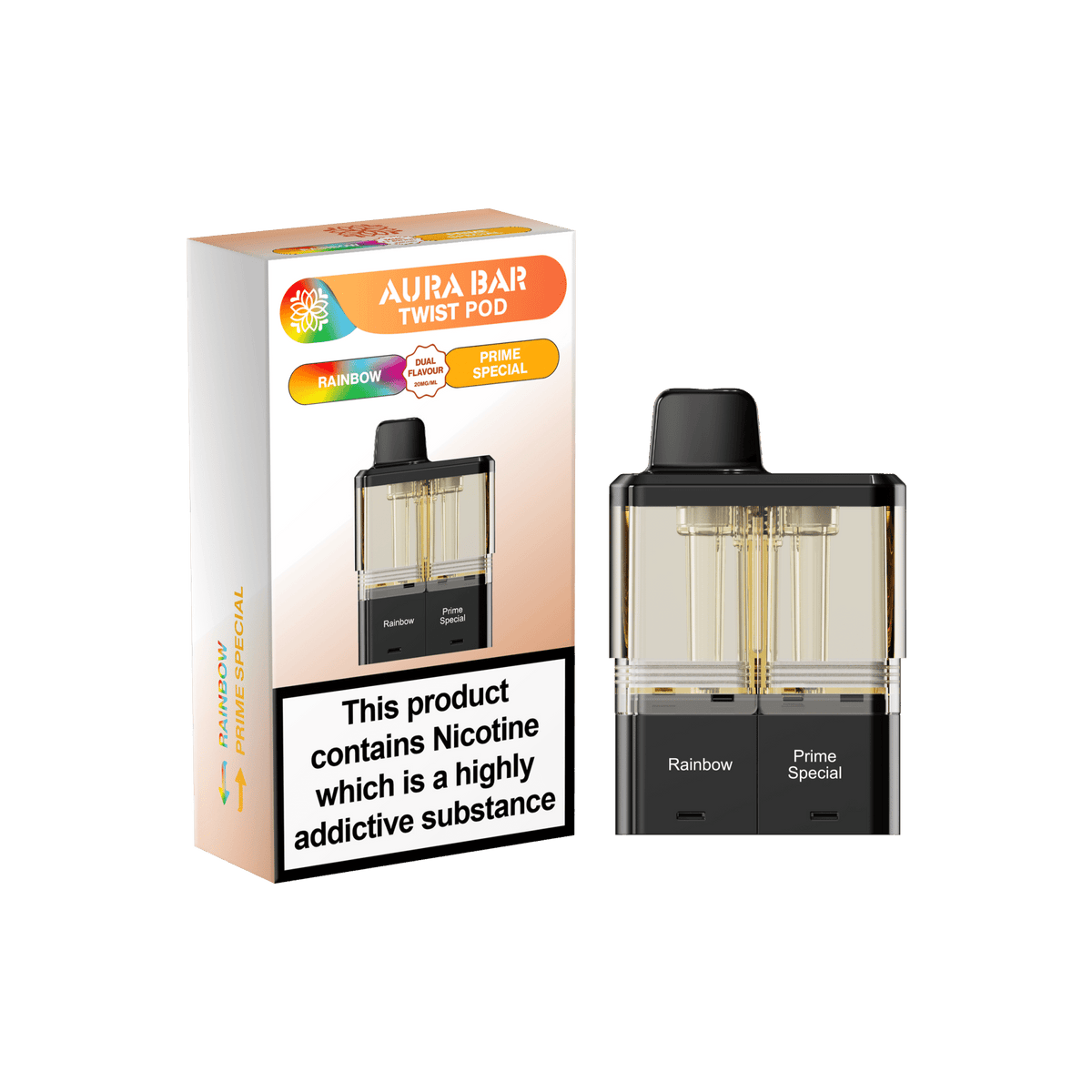 Aura Bar Twist 40k Replacement Pods - Pack of 5 Available In Dual Flavour