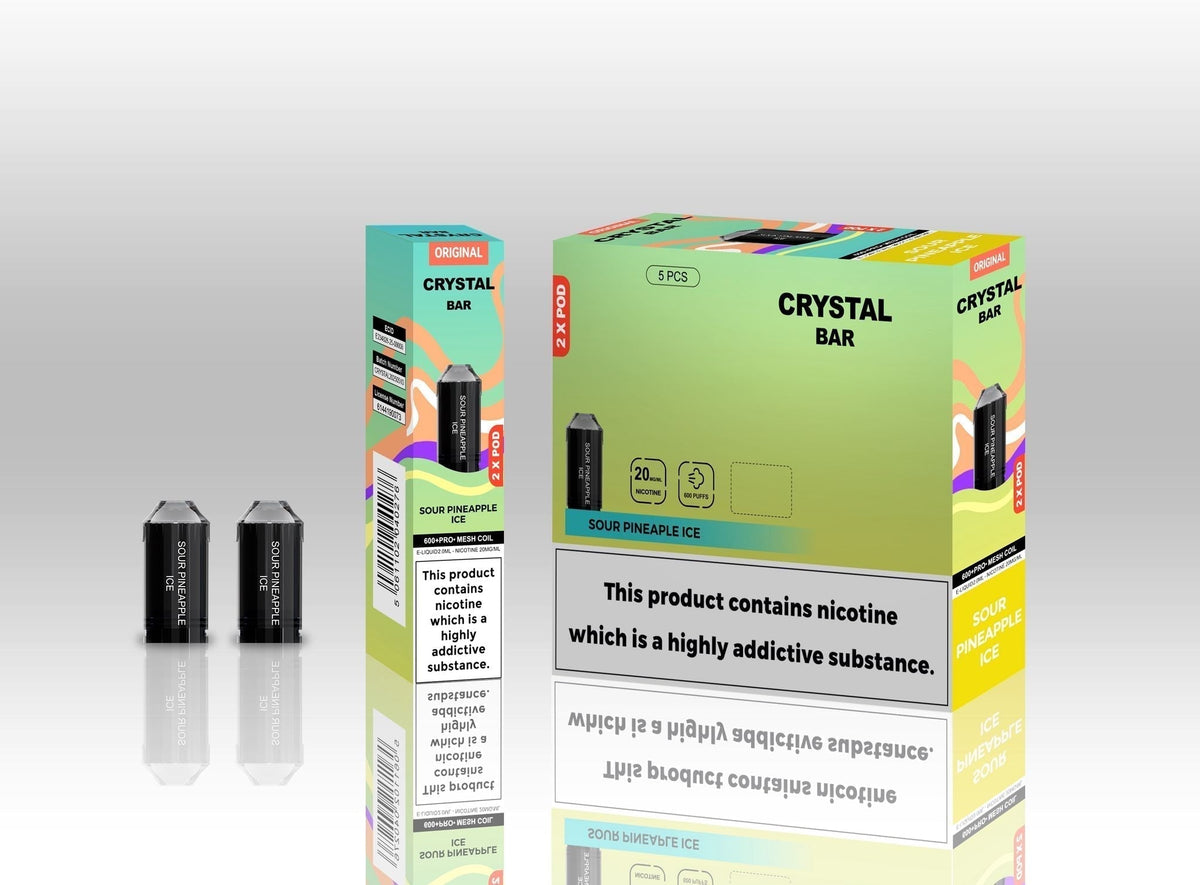 Crystal Bar Original 600 Replacement Pods Pack of 10 - Wholesale Price !