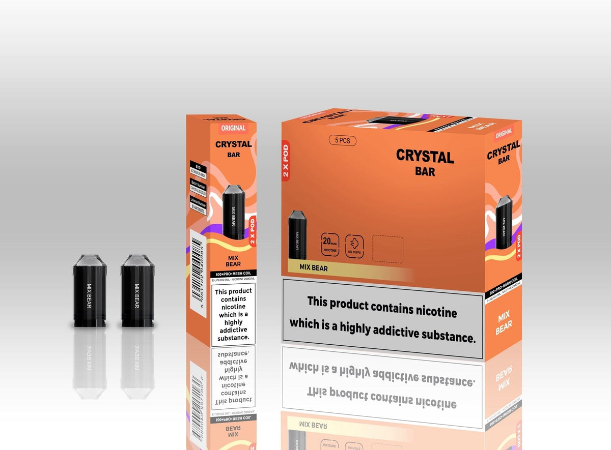 Crystal Bar Original 600 Replacement Pods Pack of 10 - Wholesale Price !