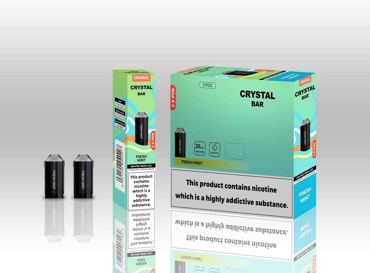 Crystal Bar Original 600 Replacement Pods Pack of 10 - Wholesale Price !