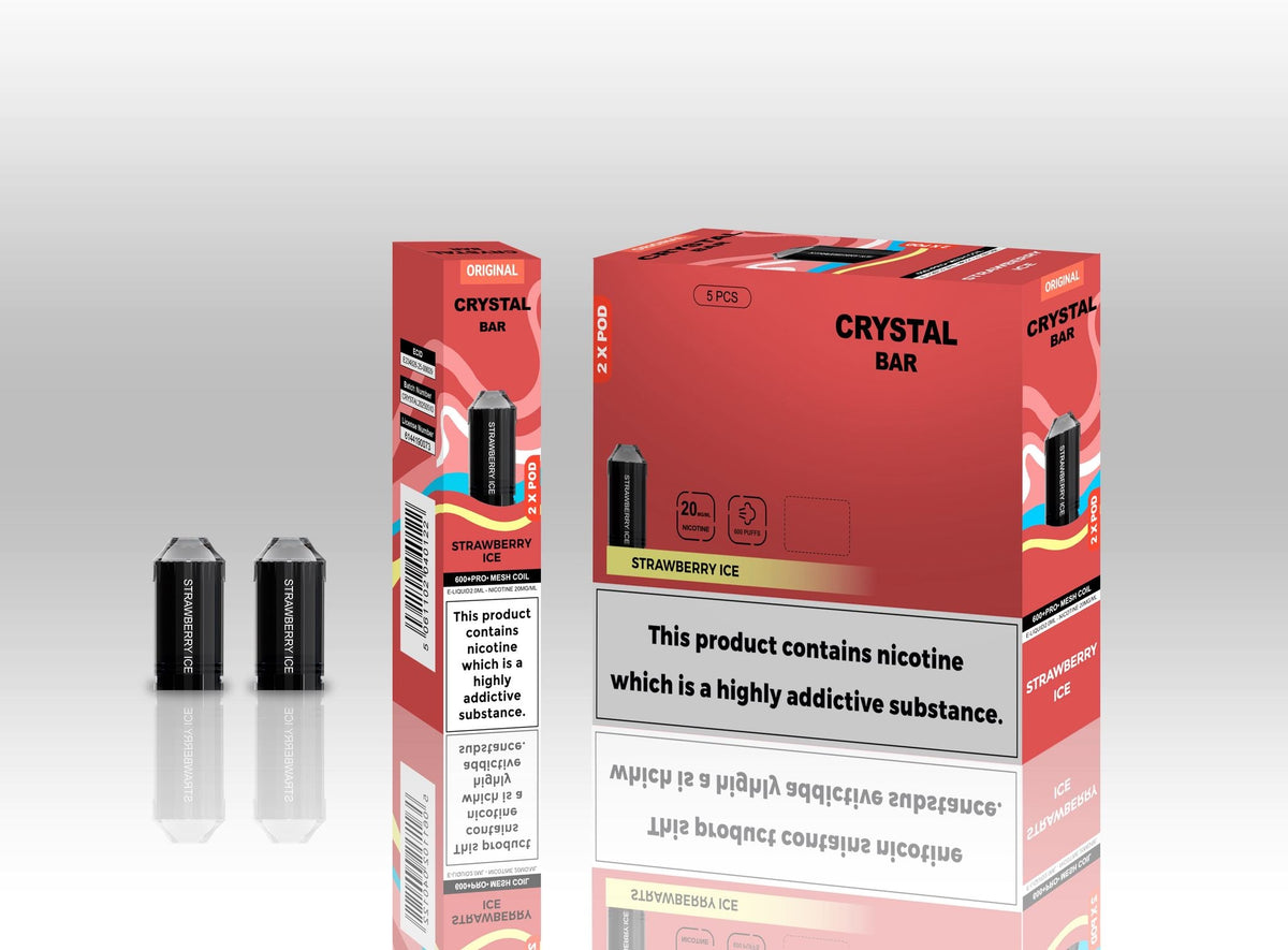 Crystal Bar Original 600 Replacement Pods Pack of 10 - Wholesale Price !