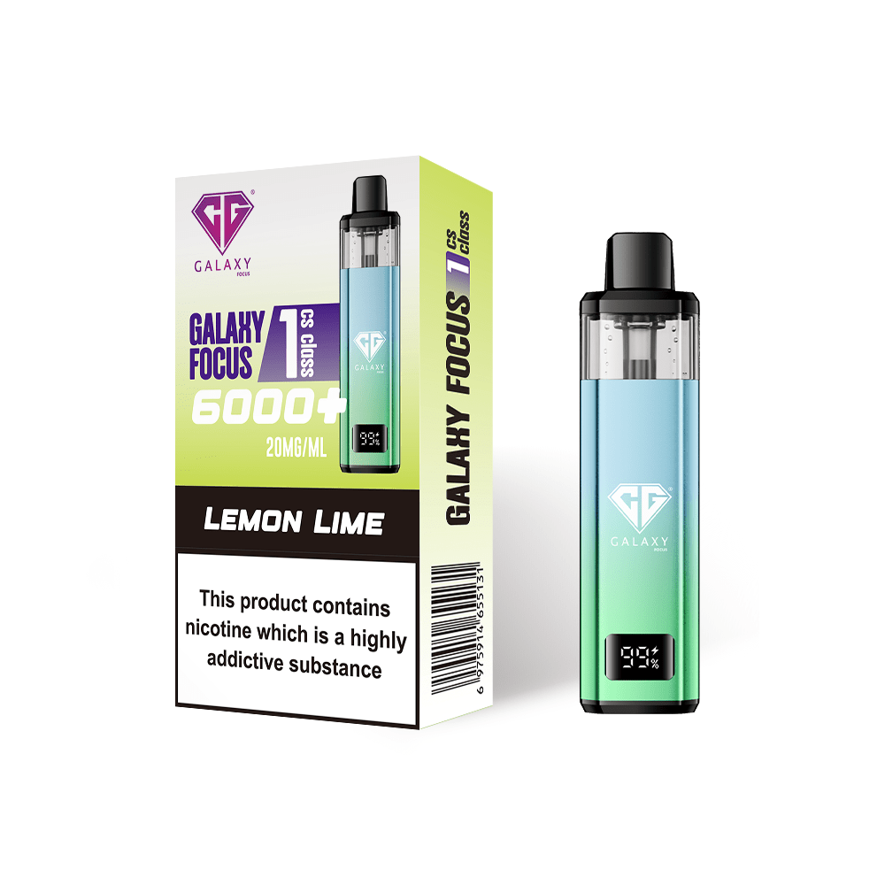 Crystal Galaxy Focus 6000 Vape Kit Box of 5 - Lemon Lime - vapeukwholesale