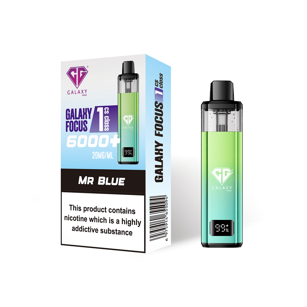 Crystal Galaxy Focus 6000 Vape Kit Box of 5 - Mr Blue - vapeukwholesale