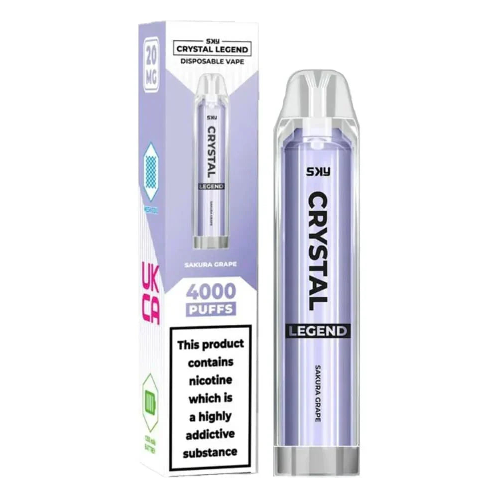 Image of Crystal Legend 4000 Puffs Vape Pod 20mg - Box of 10