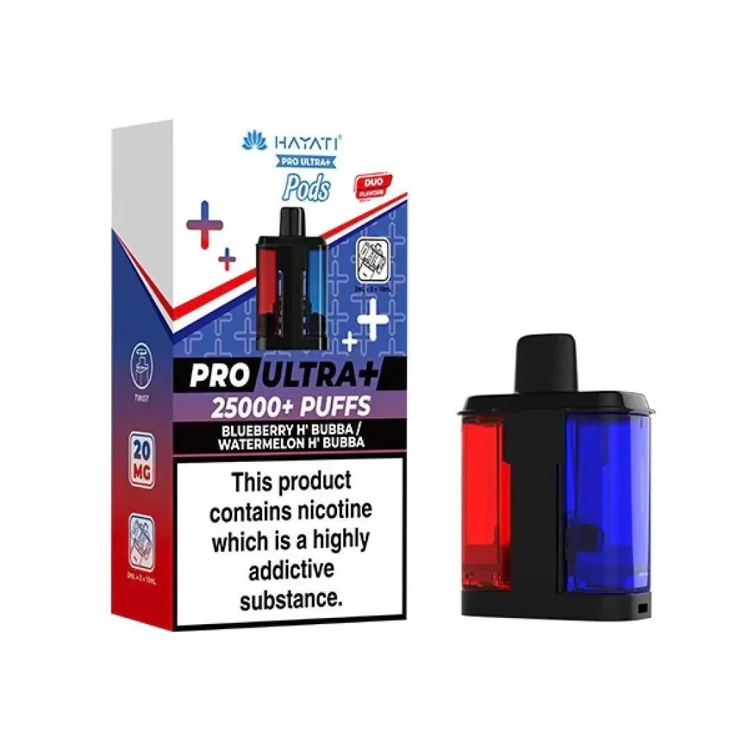 Hayati Pro Ultra Plus 25K Prefilled Refill Pods Box of 5 | Vape Boss Wholesale