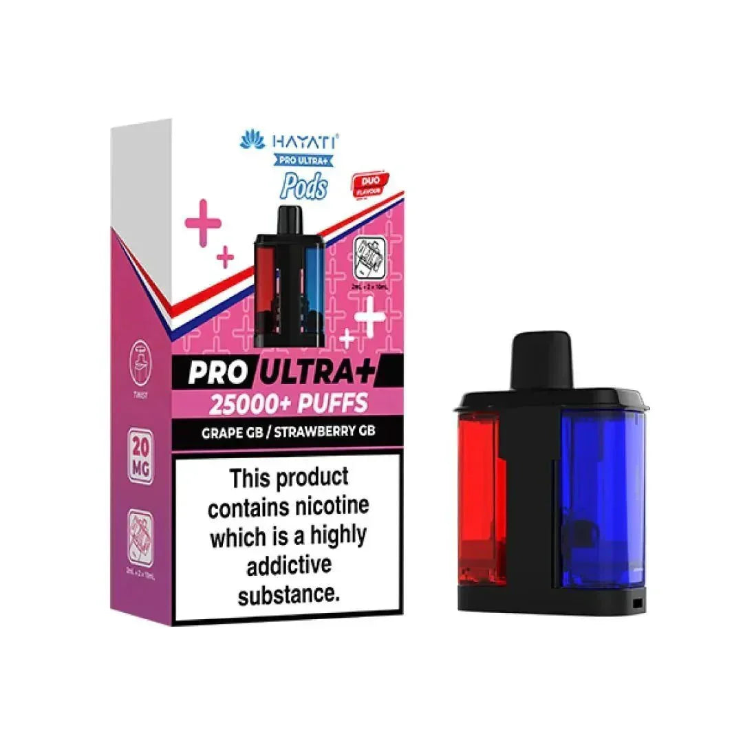 Hayati Pro Ultra Plus 25K Prefilled Refill Pods Box of 5 | Vape Boss Wholesale