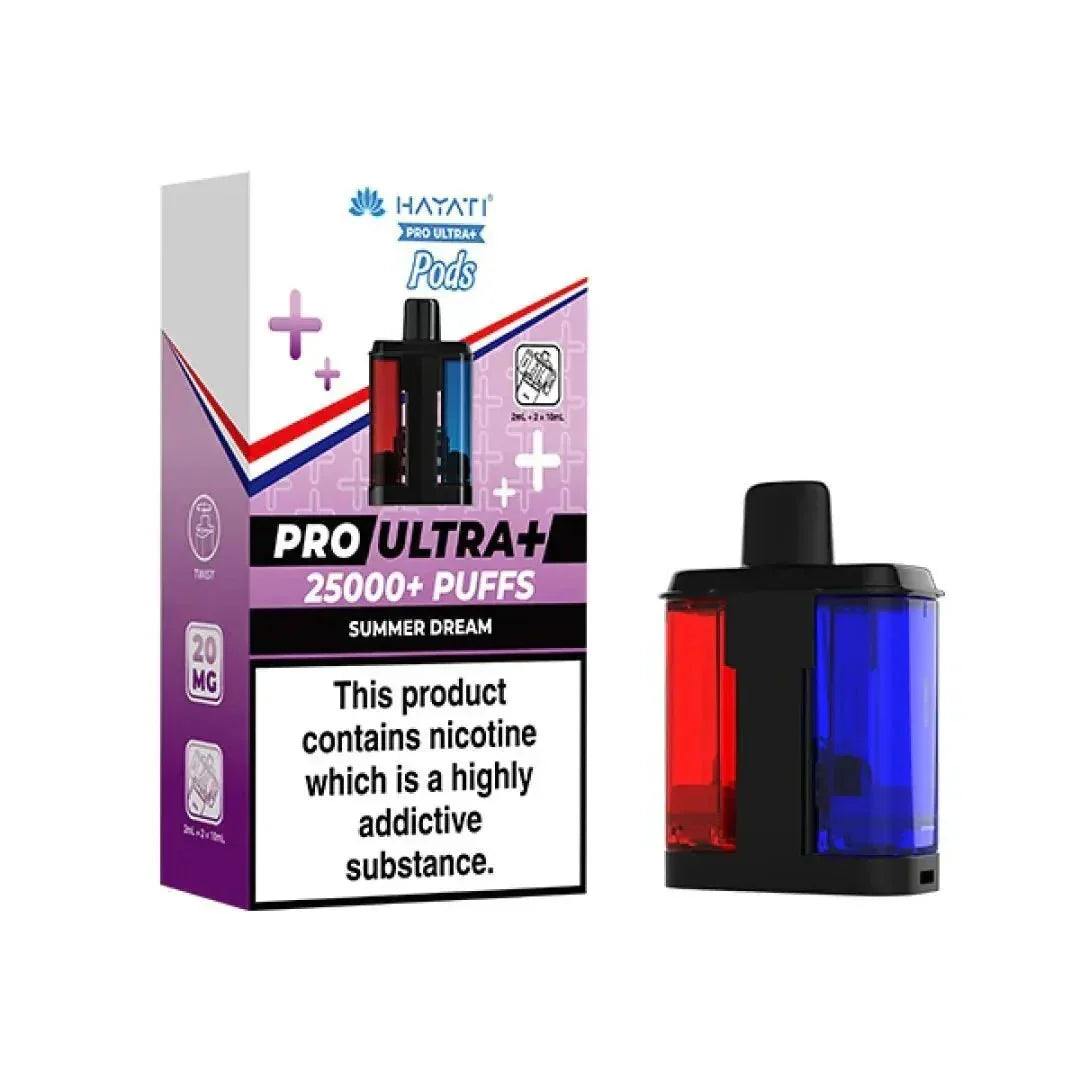 Hayati Pro Ultra Plus 25K Prefilled Refill Pods Box of 5 | Vape Boss Wholesale