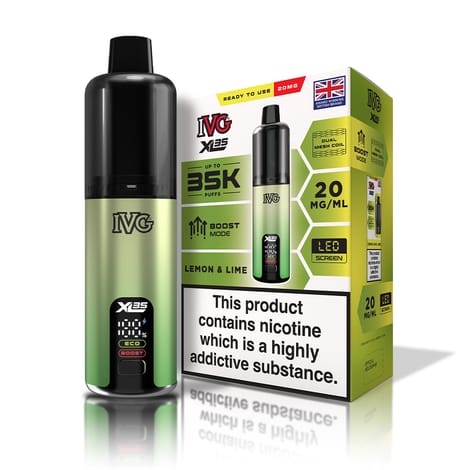 IVG XL 35K Puff Prefilled Pod Vape Kit - Box of 5 Available In Lemon Lime Flavour