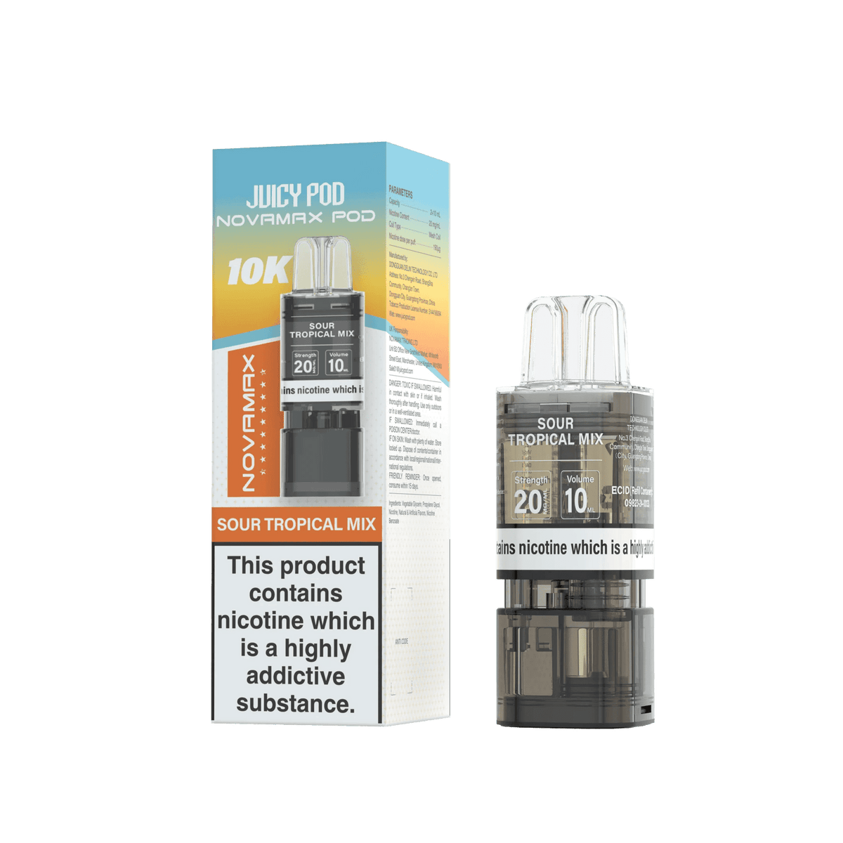 Juicy Pod Novamax 10K Replacement Pods - Pack of 10