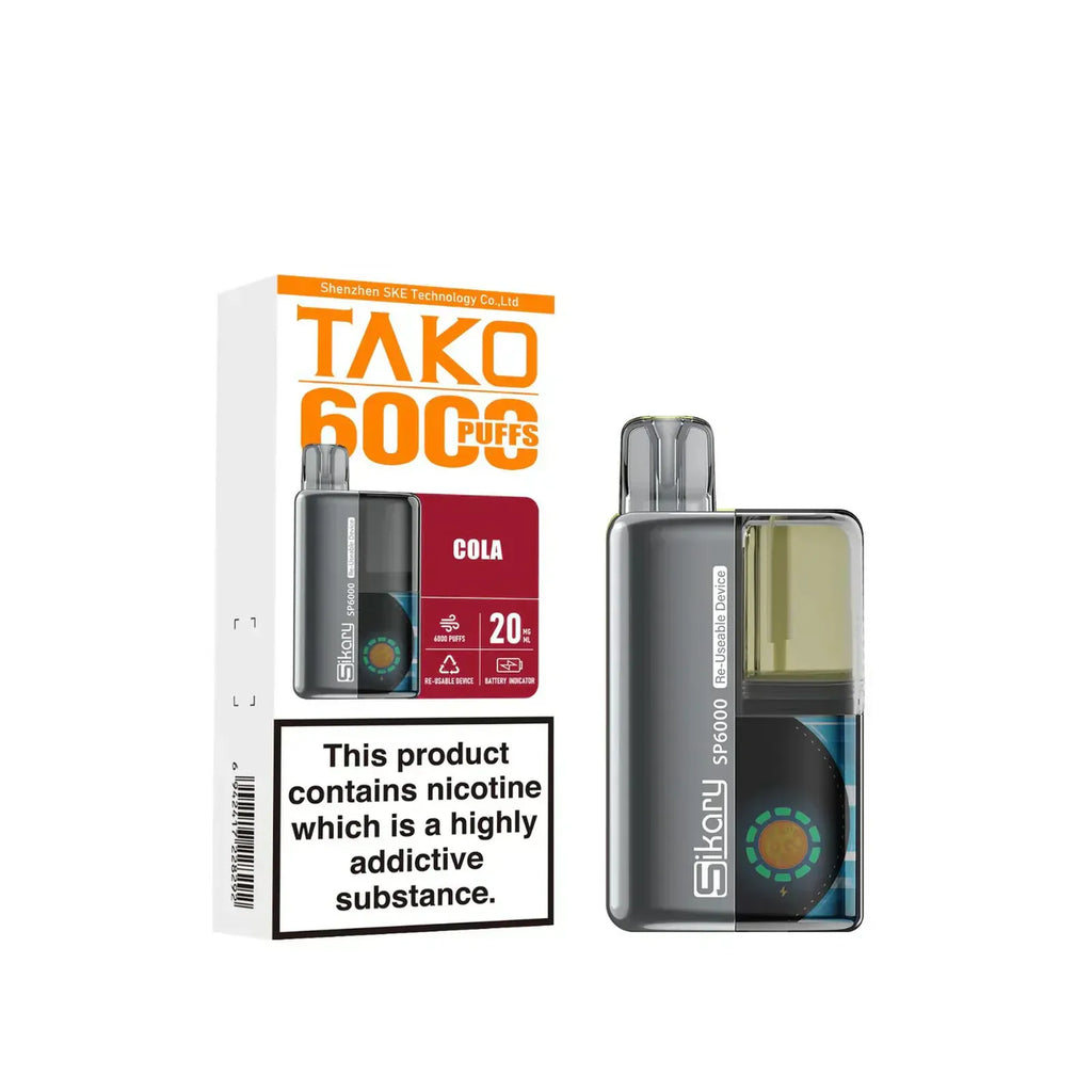 SKE Sikary TAKO SP6000 puffs Prefilled Pod Kit - Box Of 5