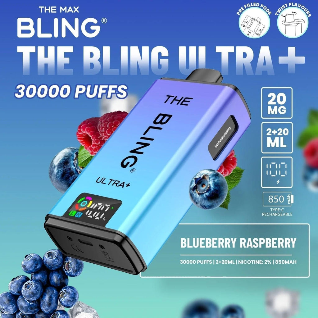 The Bling Ultra Plus 30k Prefilled Vape Pod Kit Box of 5